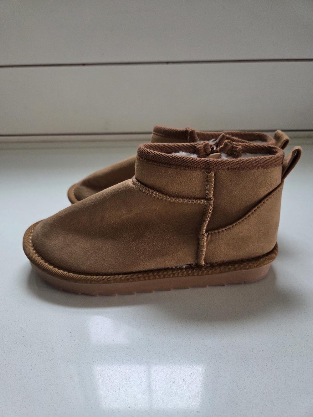 MIA Kids Brown Fleece-Lined Slip-On Boots